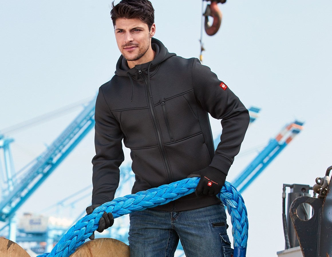 Additional image 1 Hooded jacket climafoam e.s.dynashield black melange