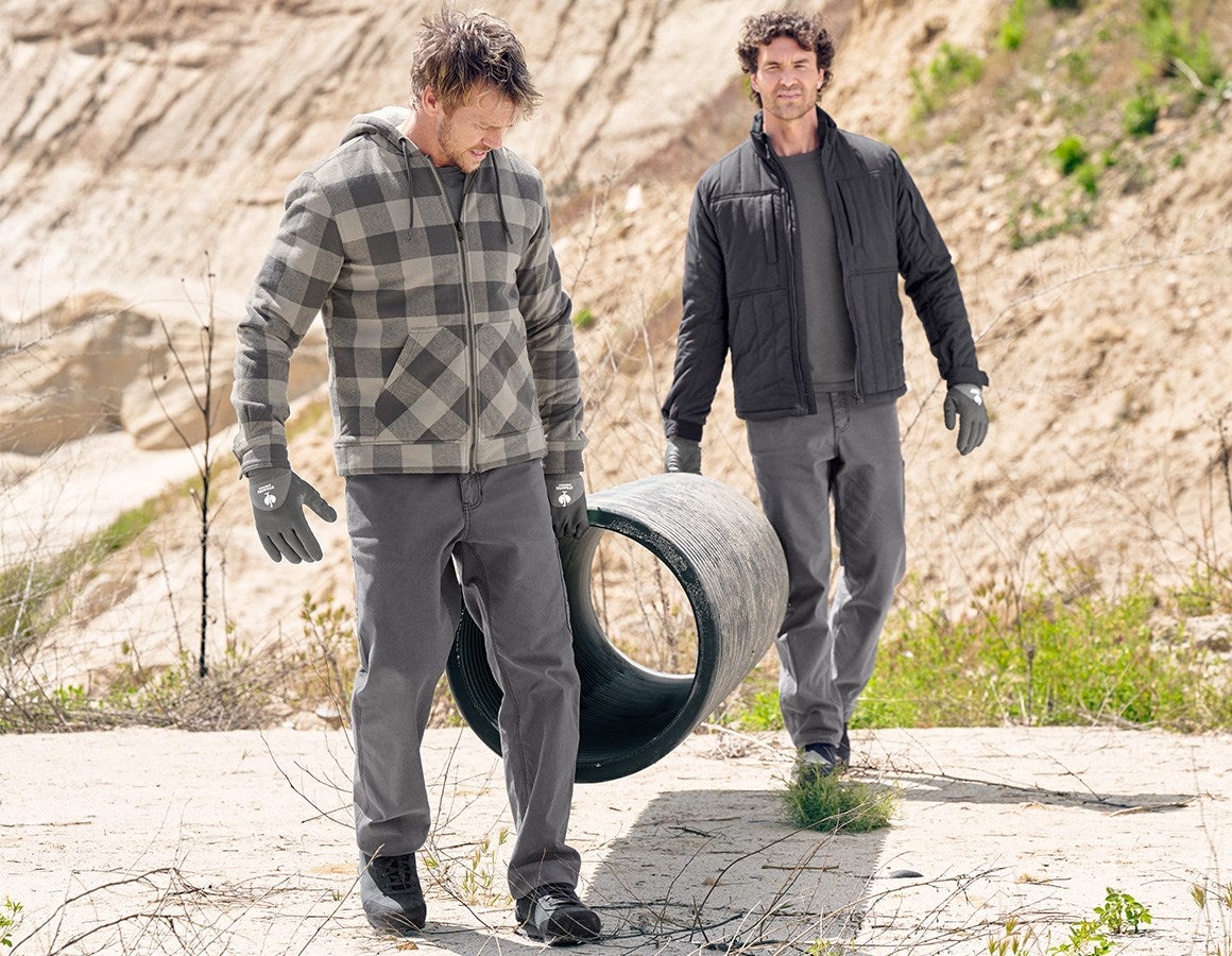 Additional image 2 Check-hooded jacket e.s.iconic dolphingrey/carbongrey