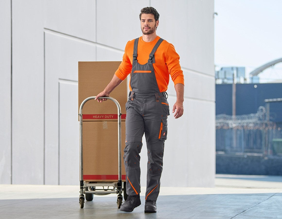 Main action image Bib & brace e.s.motion 2020 anthracite/high-vis orange