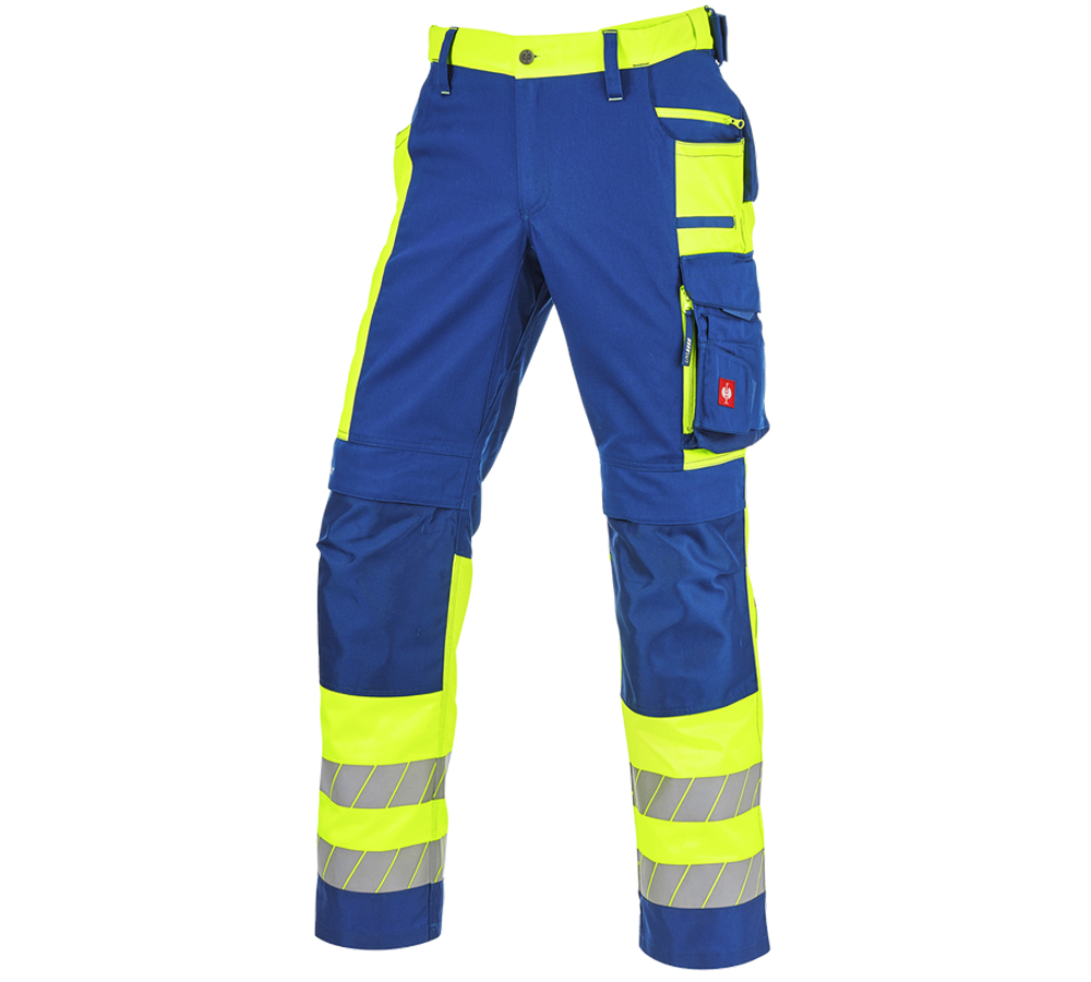 Primary image High-vis trousers e.s.motion 24/7 royal/high-vis yellow