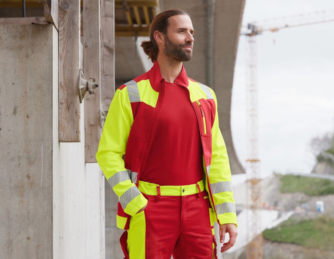 Additional image 3 High-vis softshell jacket e.s.motion 24/7 red/high-vis yellow