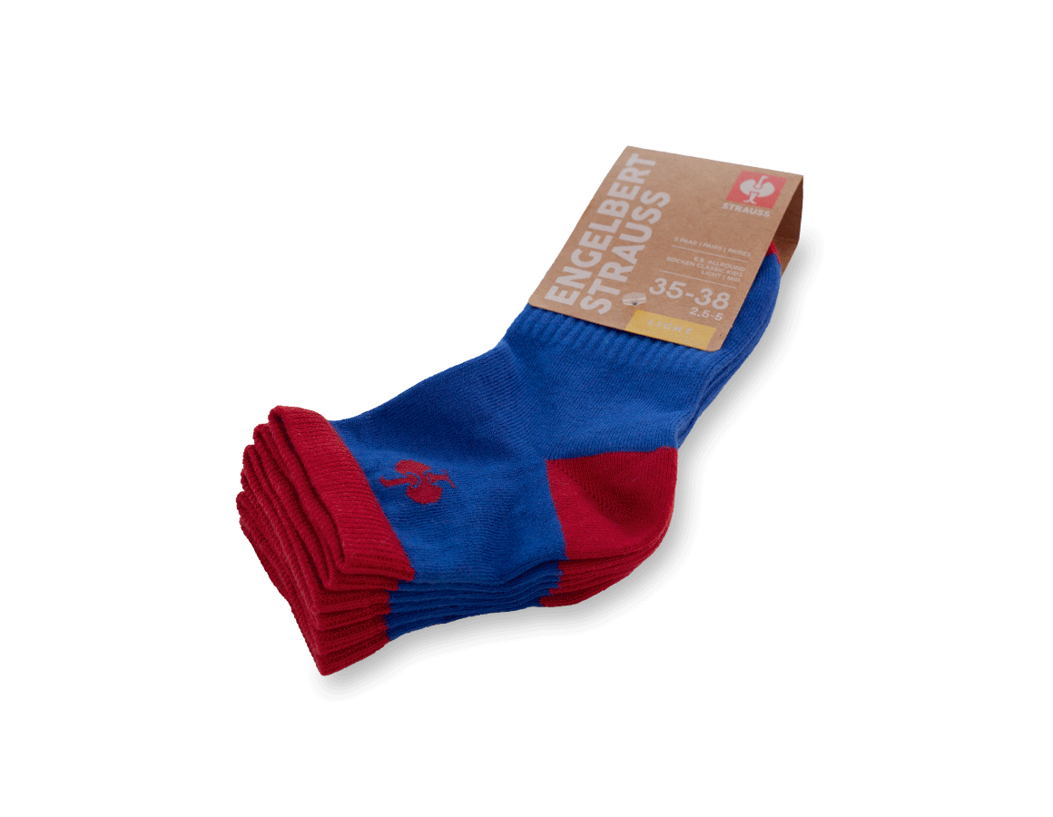 Main action image e.s. Allround socks Classic light/mid, children's royal/fiery red