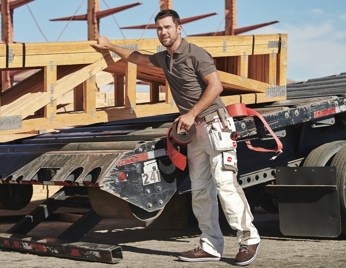 Additional image 1 e.s. Polo shirt cotton pebble