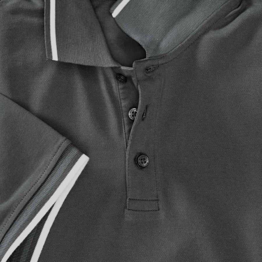 Detailed image e.s. Polo shirt cotton Deluxe Colour anthracite/cement