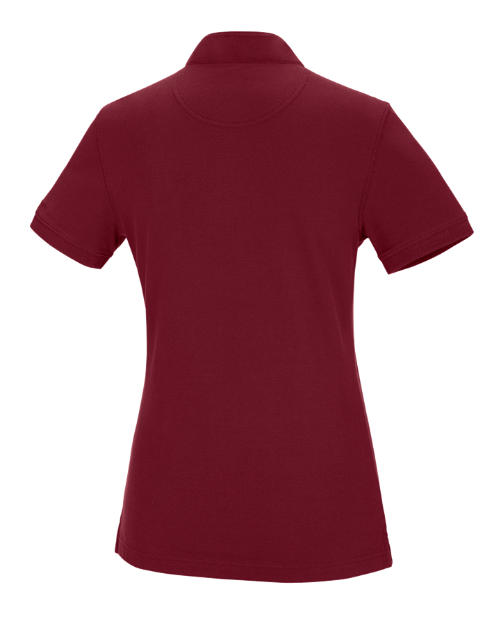 Secondary image e.s. Polo shirt cotton Mandarin, ladies' ruby