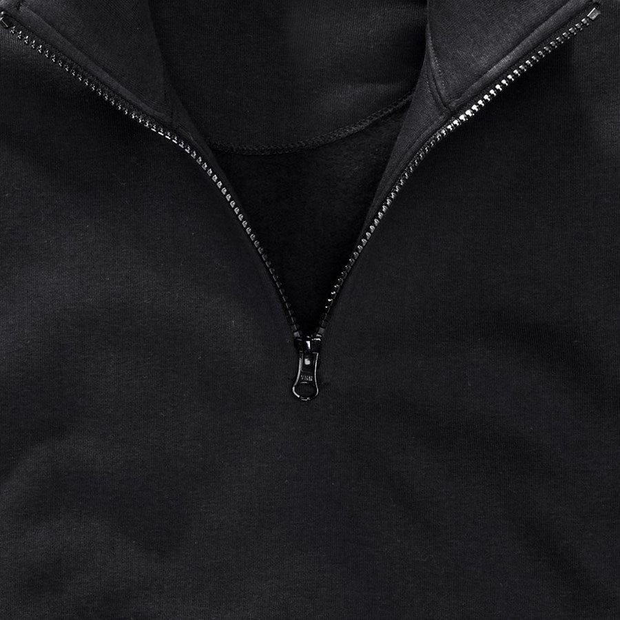 Detailed image e.s. ZIP-sweatshirt poly cotton black