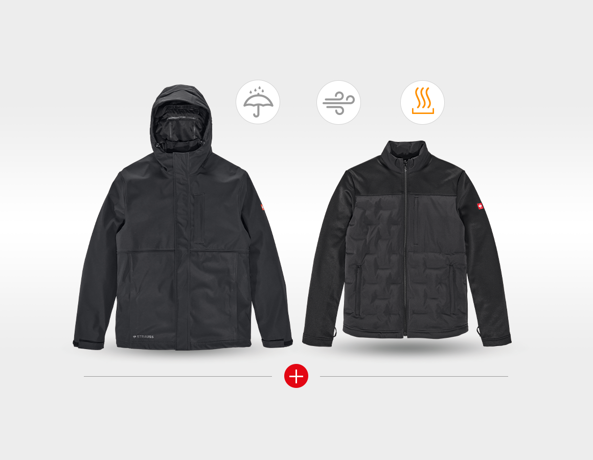 Additional image 3 3 in 1 functional jacket e.s.line.core black