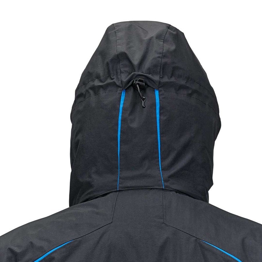 Detailed image 3 in 1 functional jacket e.s.motion 2020, ladies' graphite/gentianblue