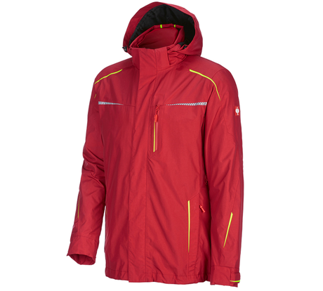 Primary image 3 in 1 functional jacket e.s.motion 2020, men's fiery red/high-vis yellow