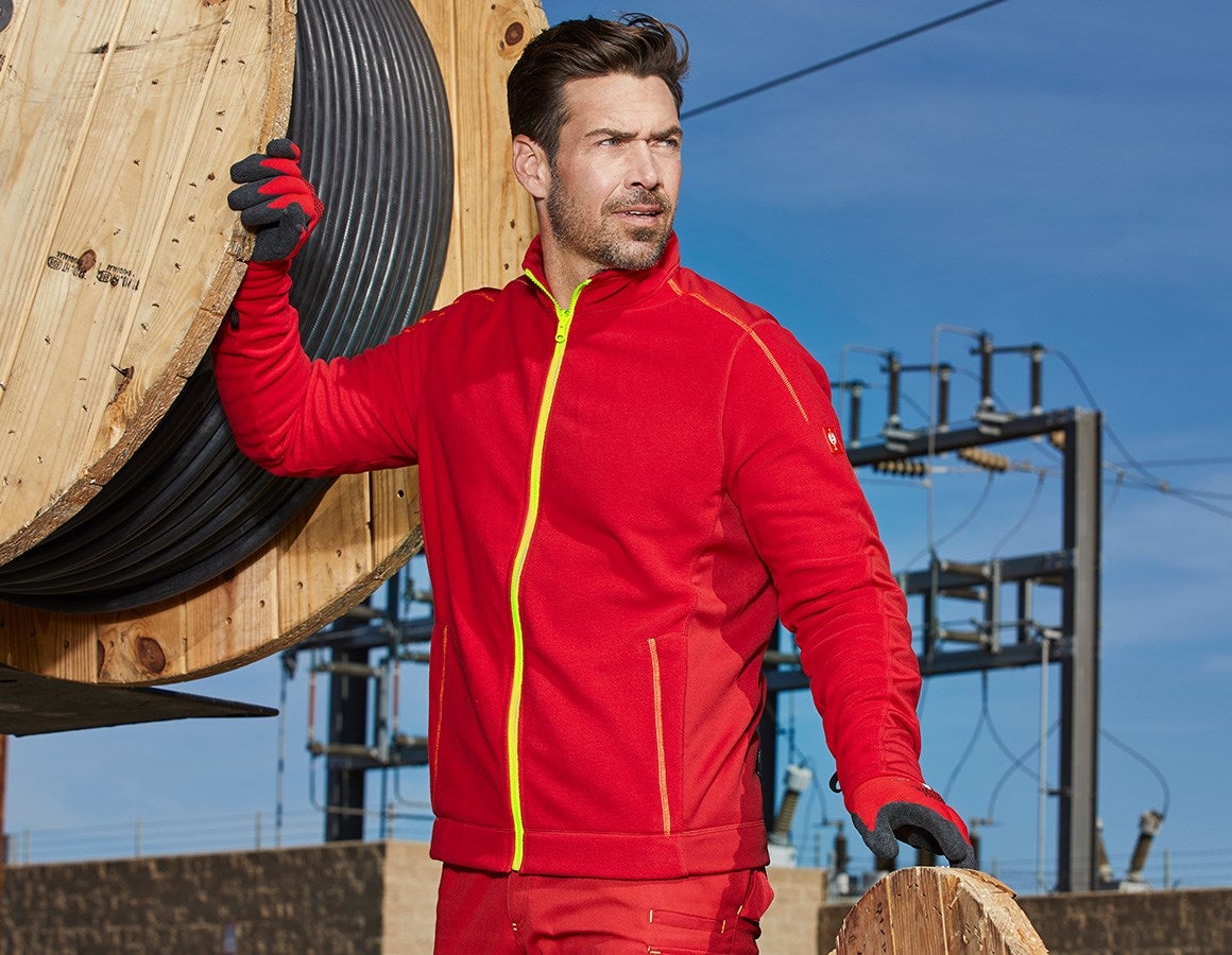 Additional image 1 3 in 1 functional jacket e.s.motion 2020, men's fiery red/high-vis yellow