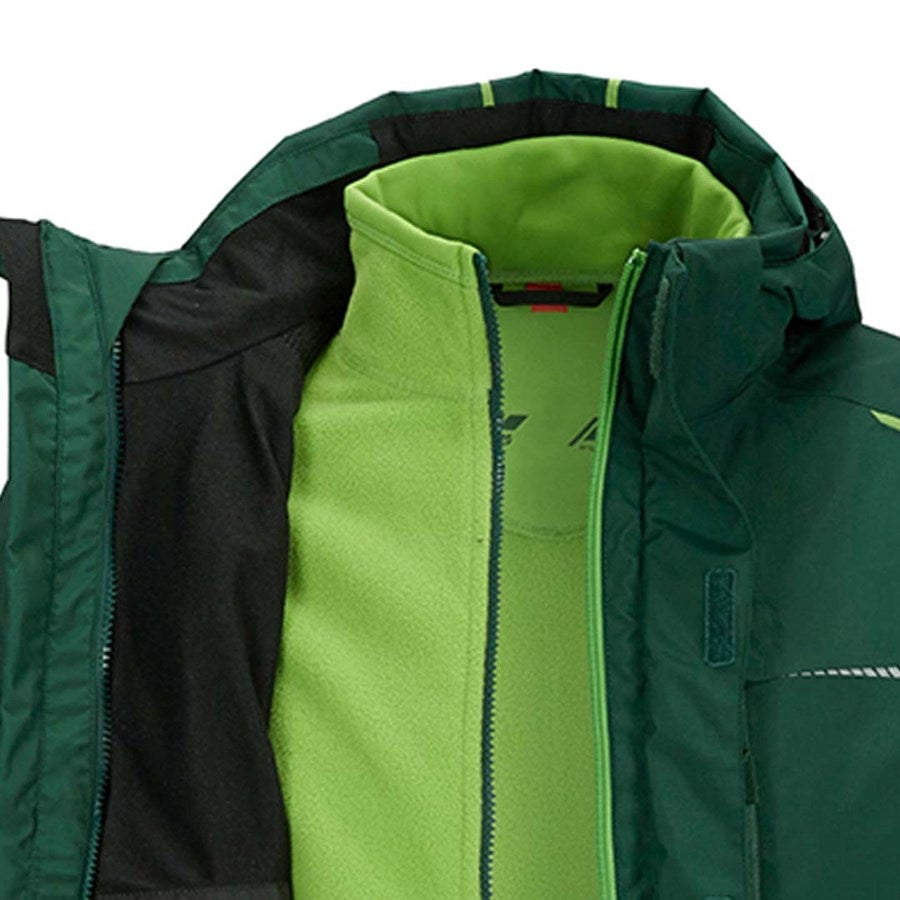Detailed image 3 in 1 functional jacket e.s.motion 2020, men's green/seagreen