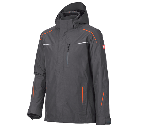 Primary image 3 in 1 functional jacket e.s.motion 2020, men's anthracite/high-vis orange