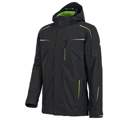 Primary image 3 in 1 functional jacket e.s.motion 2020, men's black/seagreen