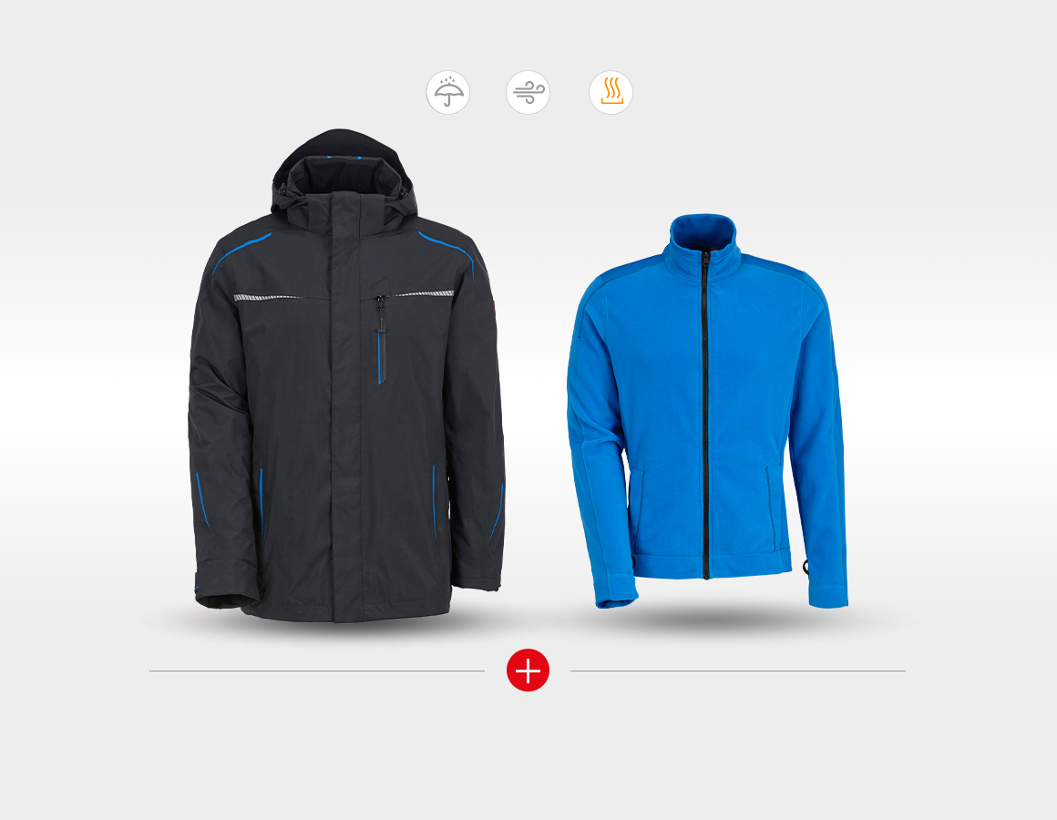 Additional image 1 3 in 1 functional jacket e.s.motion 2020, men's graphite/gentianblue