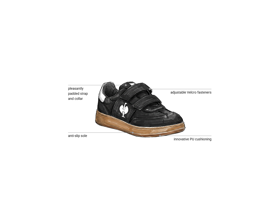 Additional image 1 Allround shoes Strauss.0900 low, children's black/white