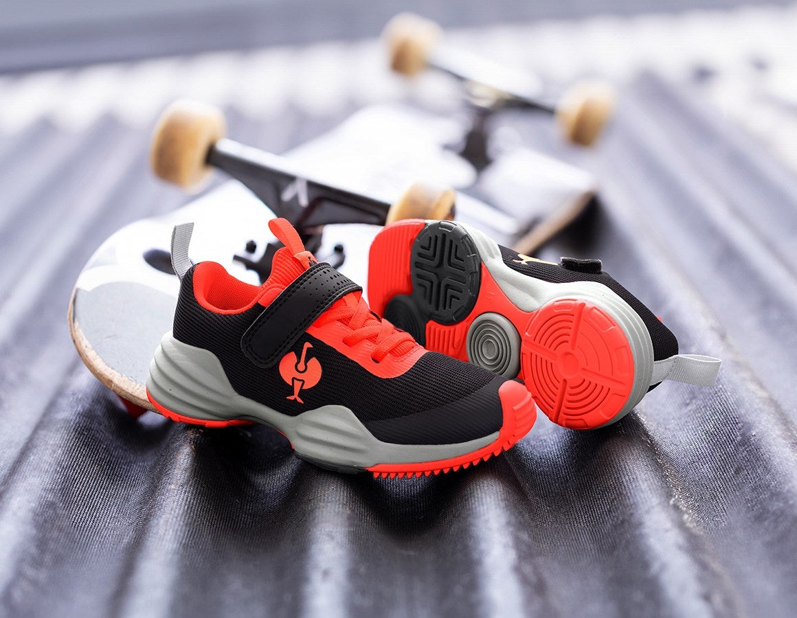 Additional image 1 Allround shoes e.s. Porto low, children's black/high-vis red