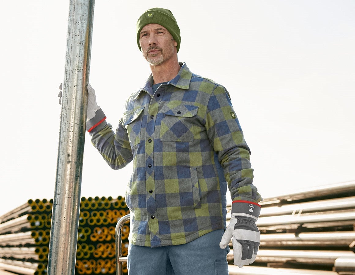 Main action image Allseason check shirt e.s.iconic mountaingreen/oxidblue