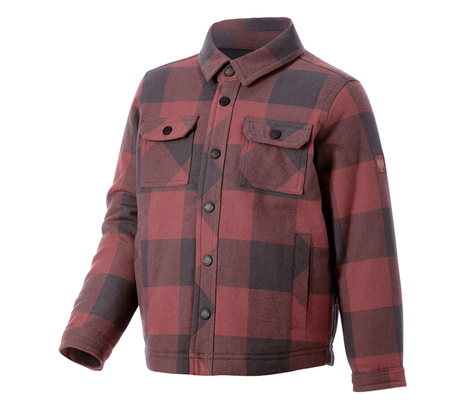 Primary image Allseason check shirt e.s.iconic, children's oxidred/carbongrey