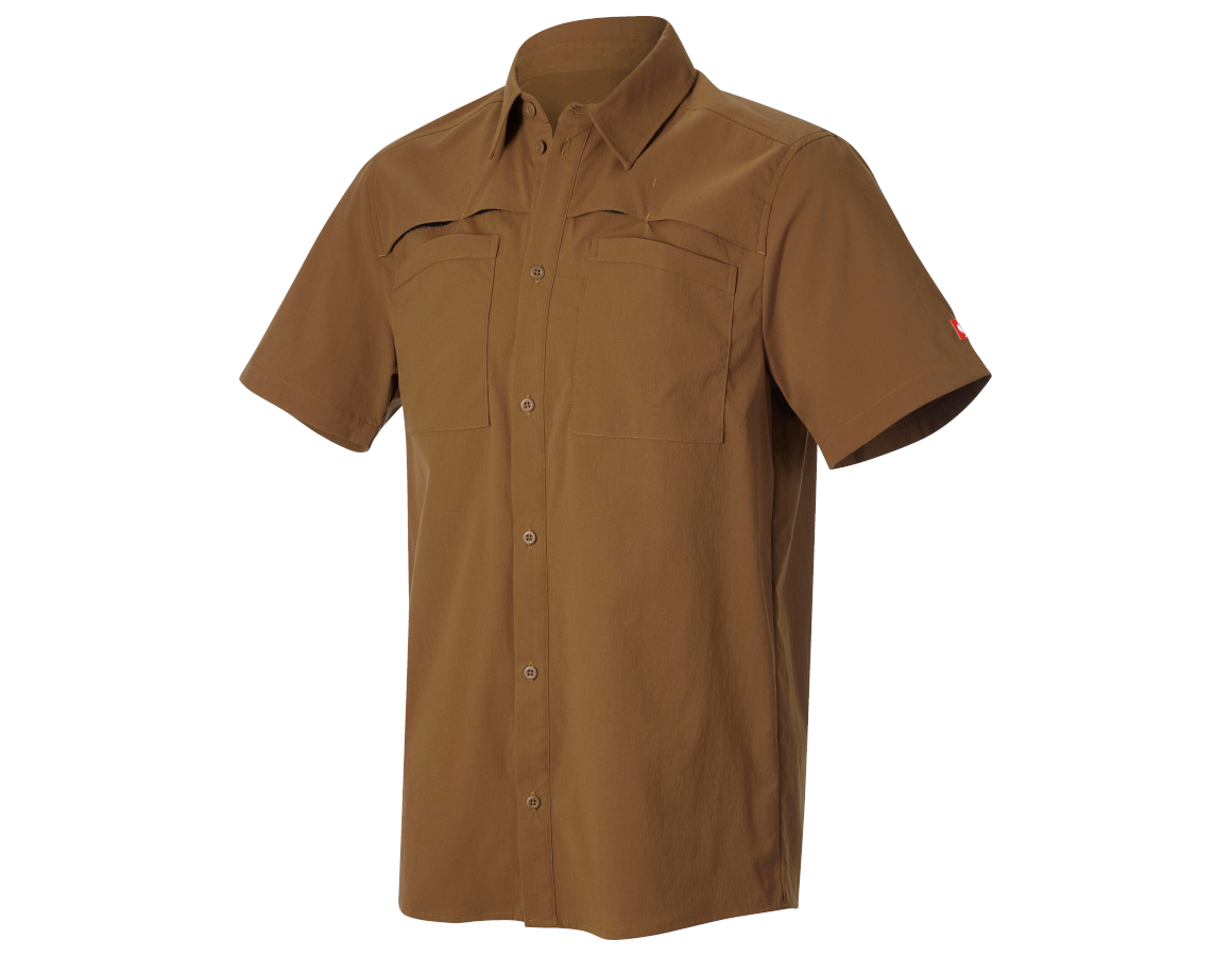 Primary image Work shirt e.s.t:aktik, short sleeved desertbrown