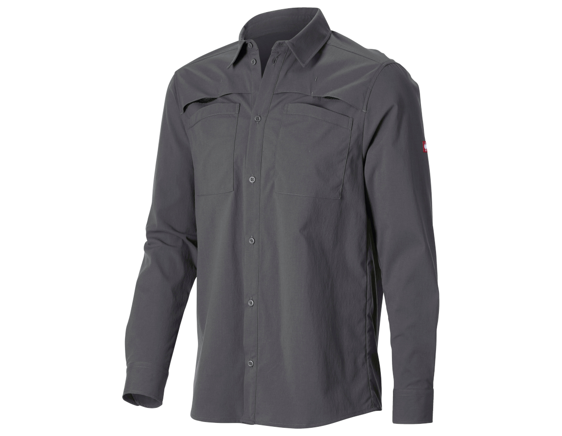 Primary image Work shirt e.s.t:aktik, long sleeved carbongrey