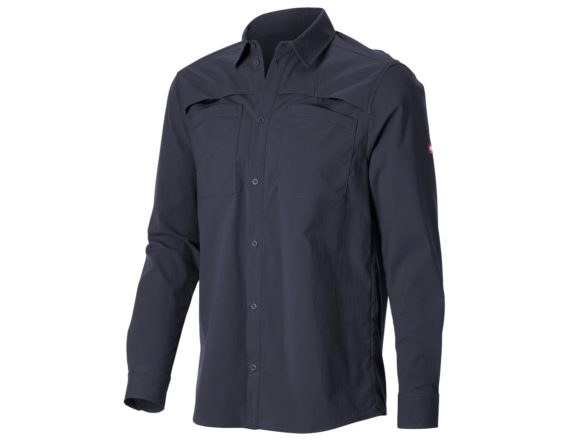 Primary image Work shirt e.s.t:aktik, long sleeved neroblue