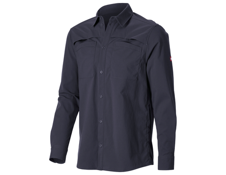 Primary image Work shirt e.s.t:aktik, long sleeved neroblue