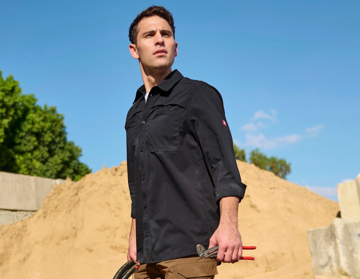 Main action image Work shirt e.s.t:aktik, long sleeved black