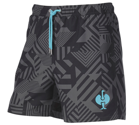 Primary image Bathing shorts e.s.trail black/anthracite/lapisturquoise