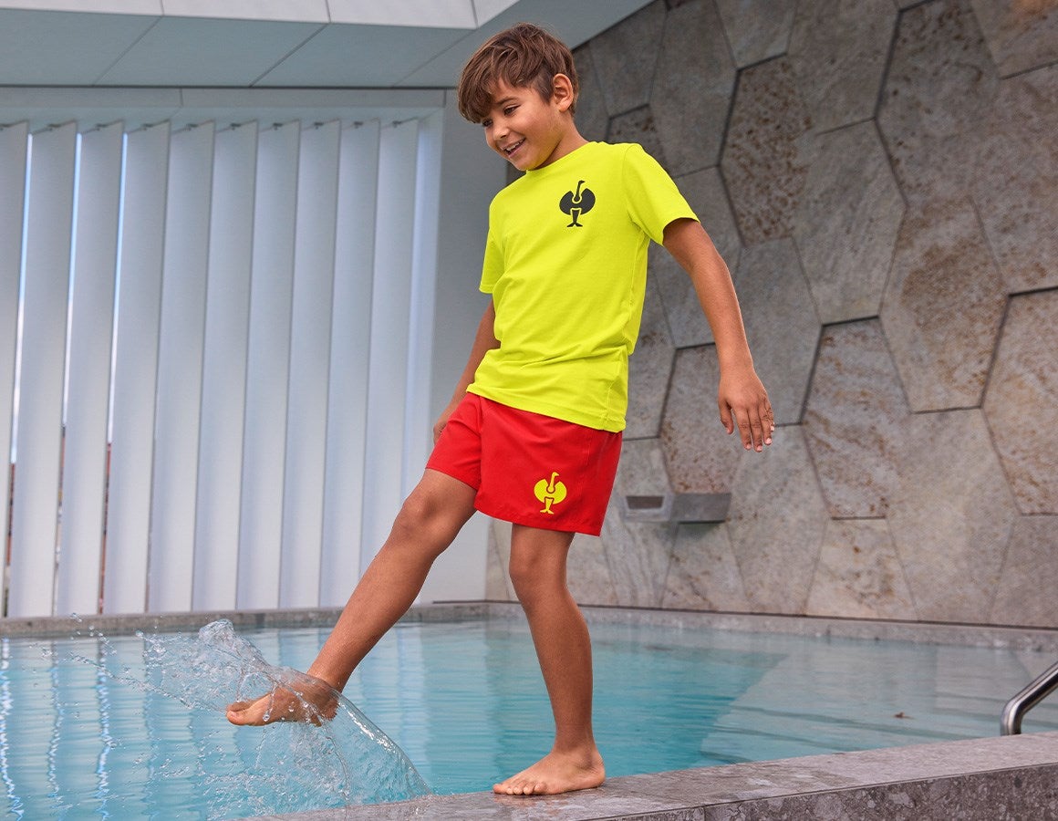 Additional image 1 Bathing shorts e.s.trail, children's straussred/acid yellow