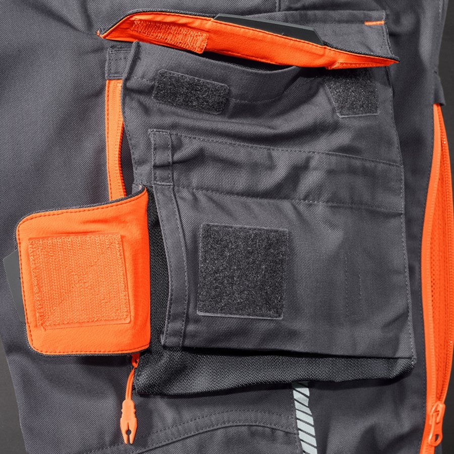 Detailed image Trousers e.s.motion 2020 anthracite/high-vis orange