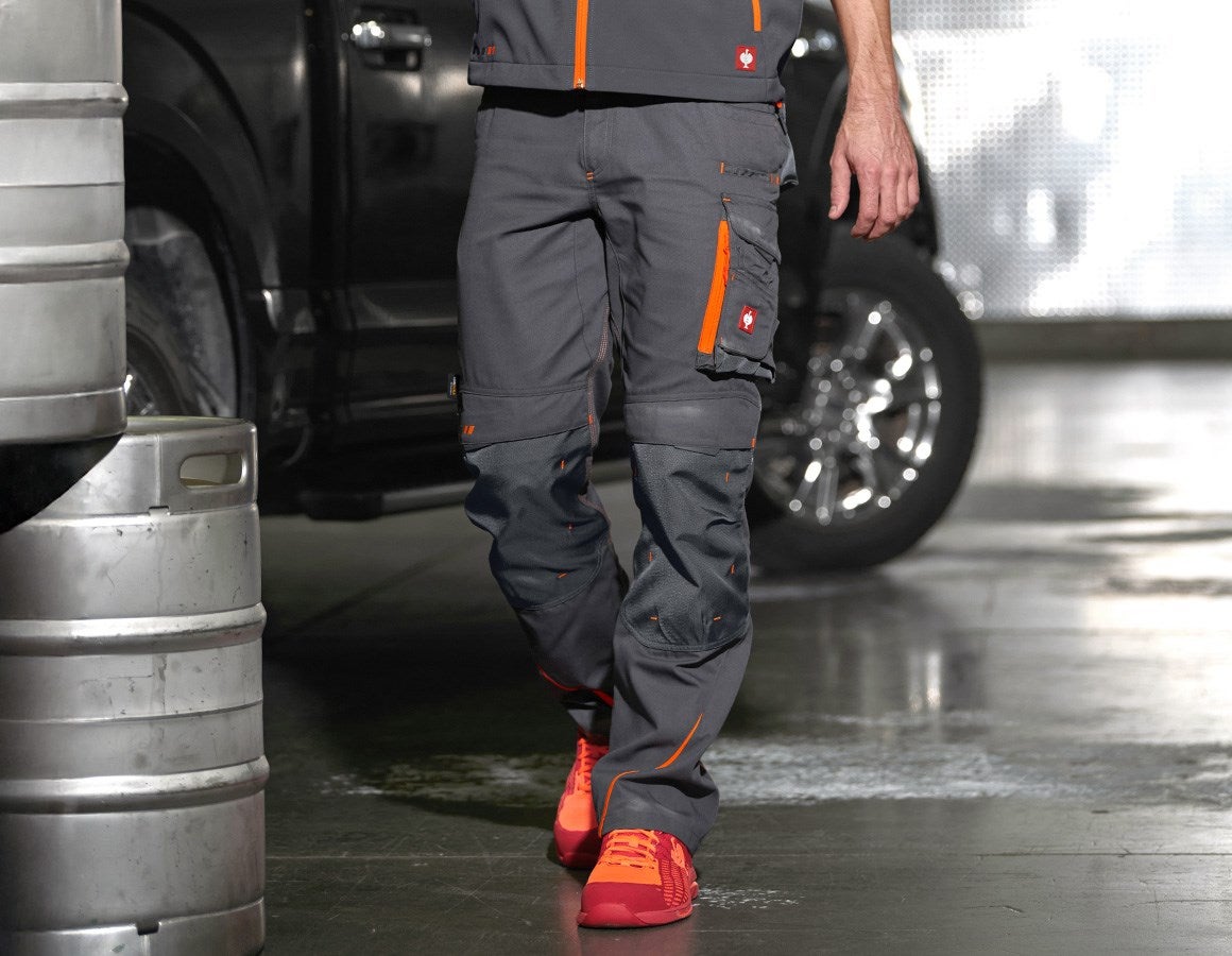 Main action image Trousers e.s.motion 2020 anthracite/high-vis orange