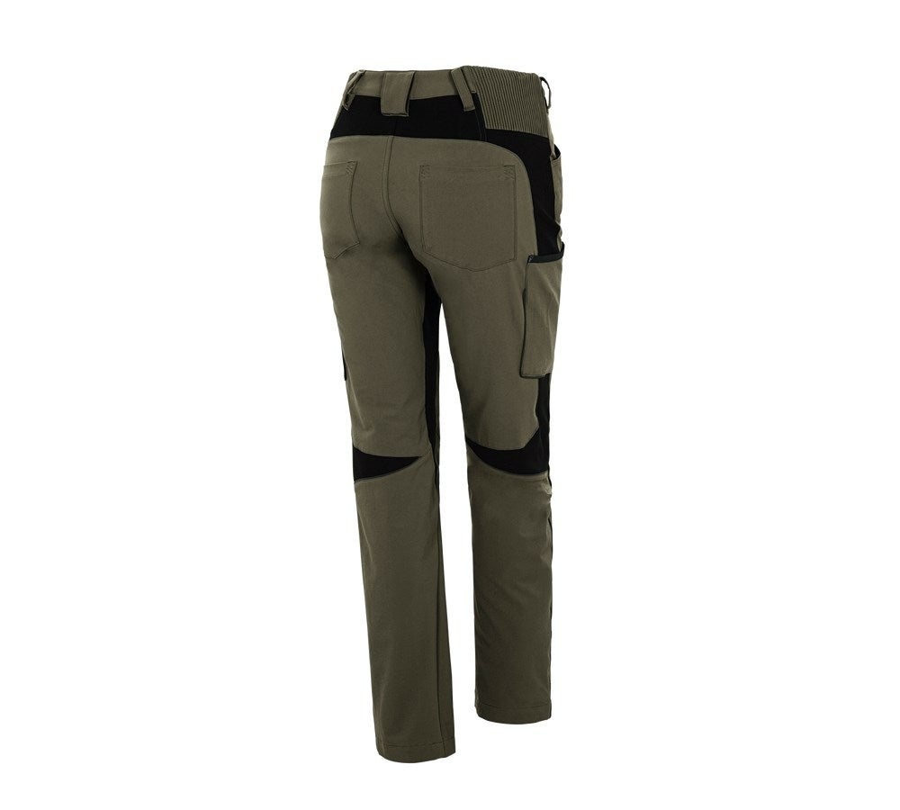 Secondary image Cargo trousers e.s.vision stretch, ladies' moss/black