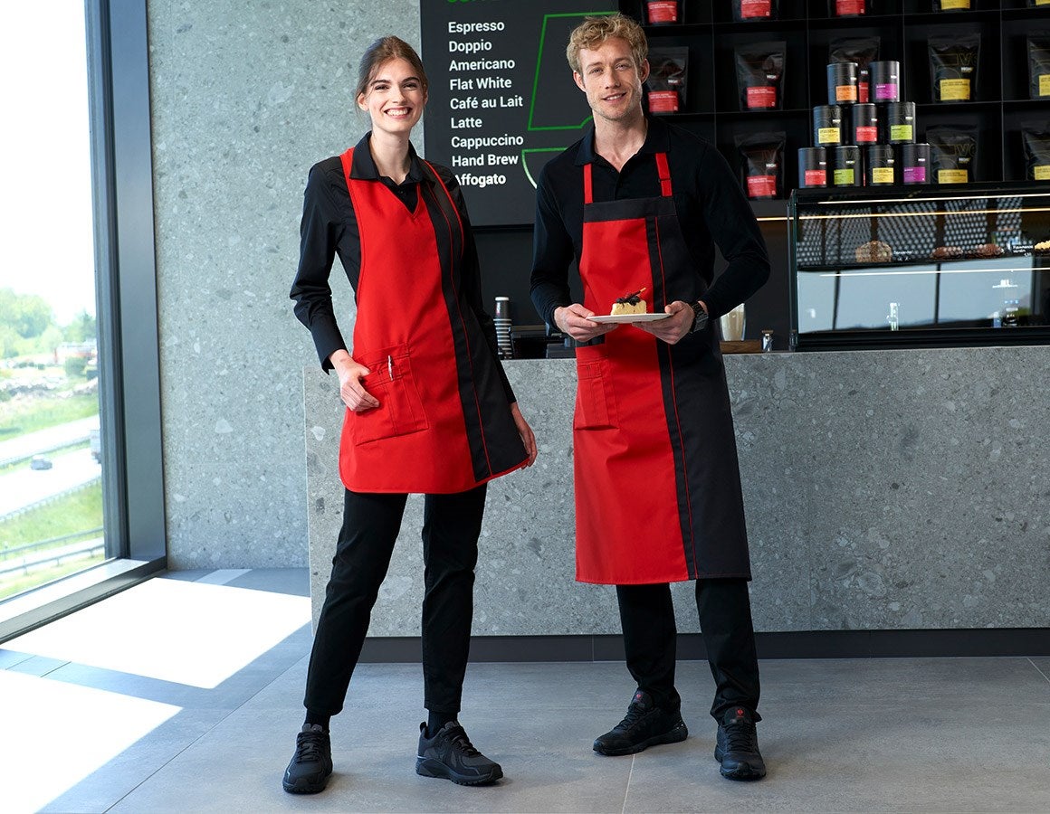 Main action image Ladies' apron  Teresa red/black