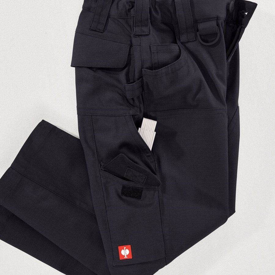 Detailed image Double Front trousers e.s.e:pic ripstop,children's black