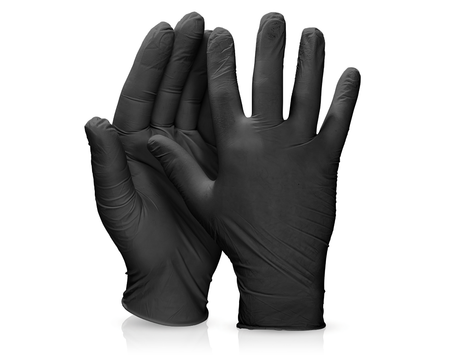Primary image Disposable nitrile gloves, powder-free, smart box black