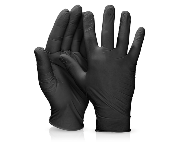 Primary image Disposable nitrile gloves, powder-free, smart box black