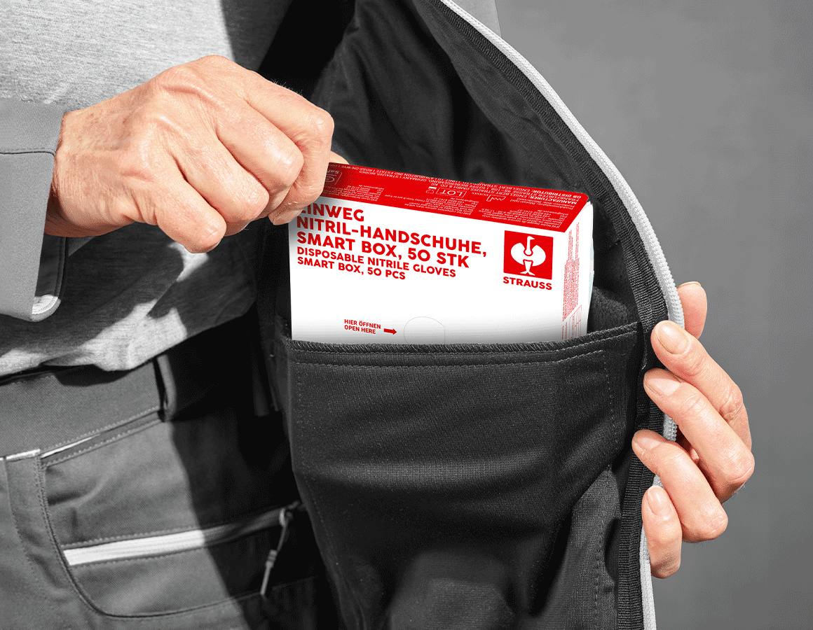 Additional image 1 Disposable nitrile gloves, powder-free, smart box black