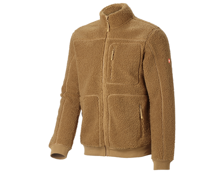 Primary image Faux fur jacket e.s.e:pic almondbrown