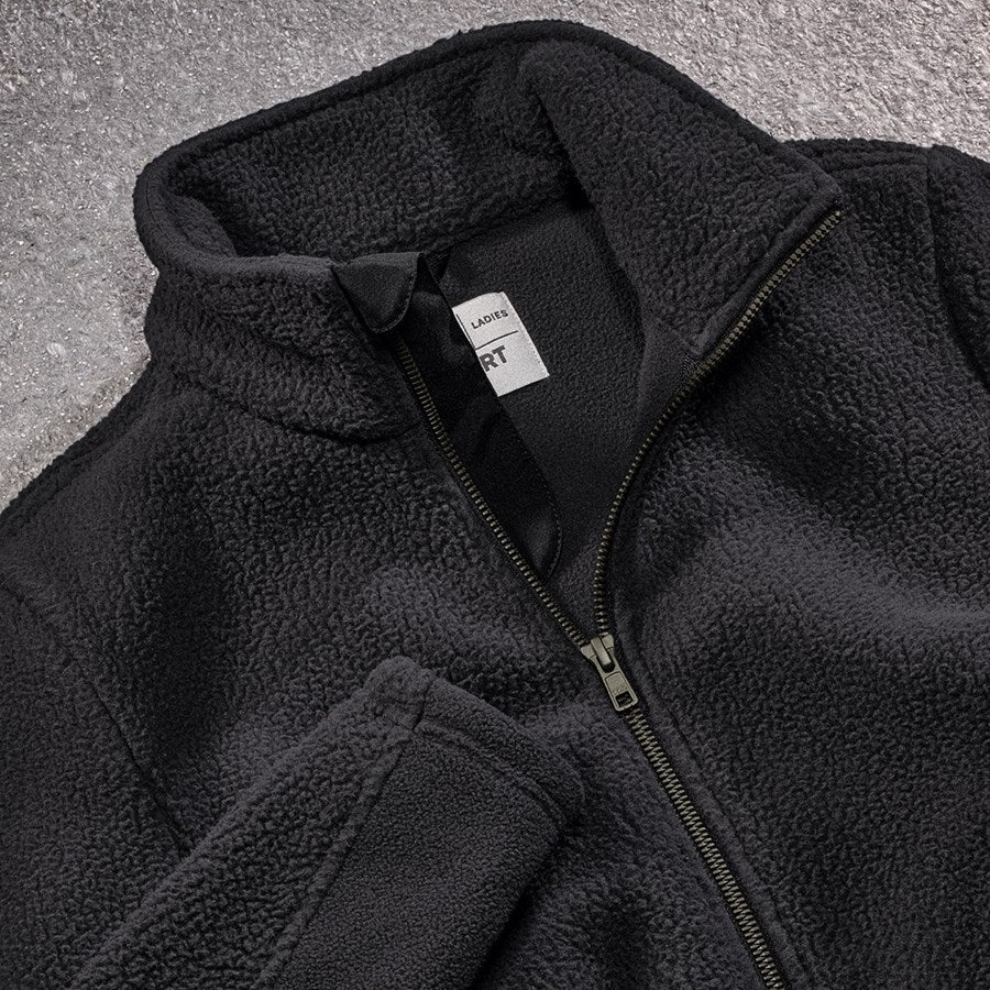 Detailed image Faux fur jacket e.s.vintage, ladies' black