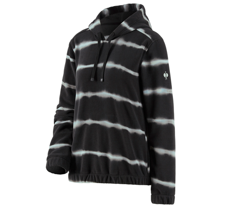 Primary image Fleece hoody tie-dye e.s.motion ten, ladies' oxidblack/magneticgrey
