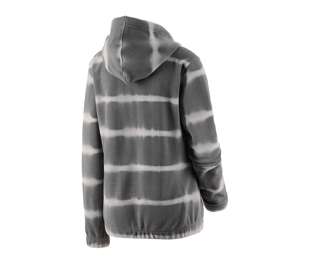 Secondary image Fleece hoody tie-dye e.s.motion ten, ladies' granite/opalgrey
