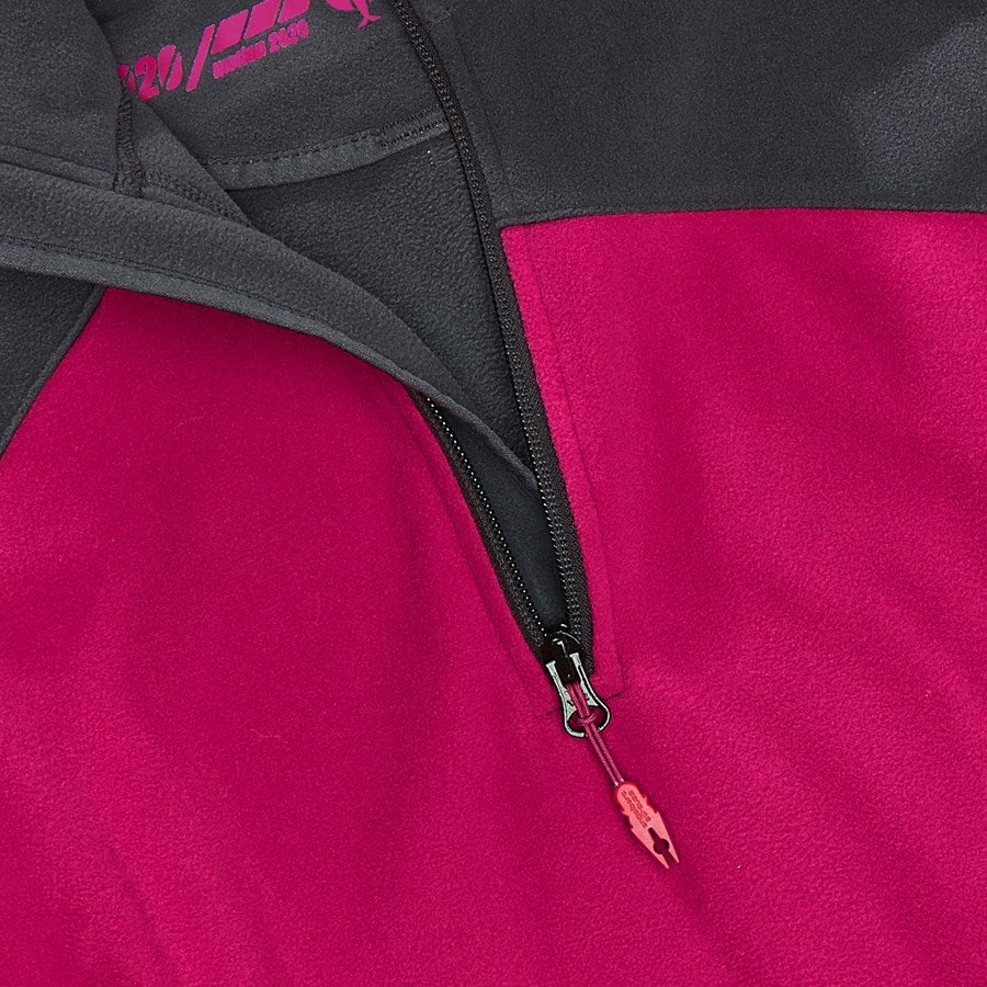 Detailed image Fleece troyer e.s.motion 2020, ladies' berry/graphite
