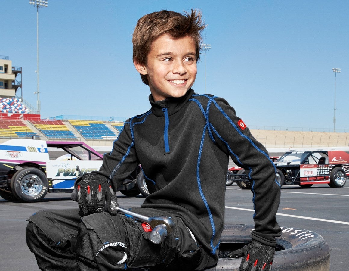 Main action image Funct.Troyer thermo stretch e.s.motion 2020 child. graphite/gentianblue