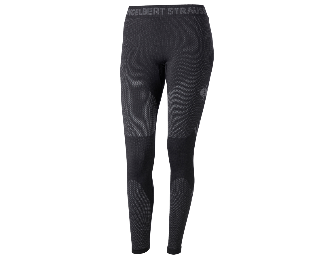 Primary image Funct. long-pants e.s.trail seamless-warm, ladies' black/basaltgrey