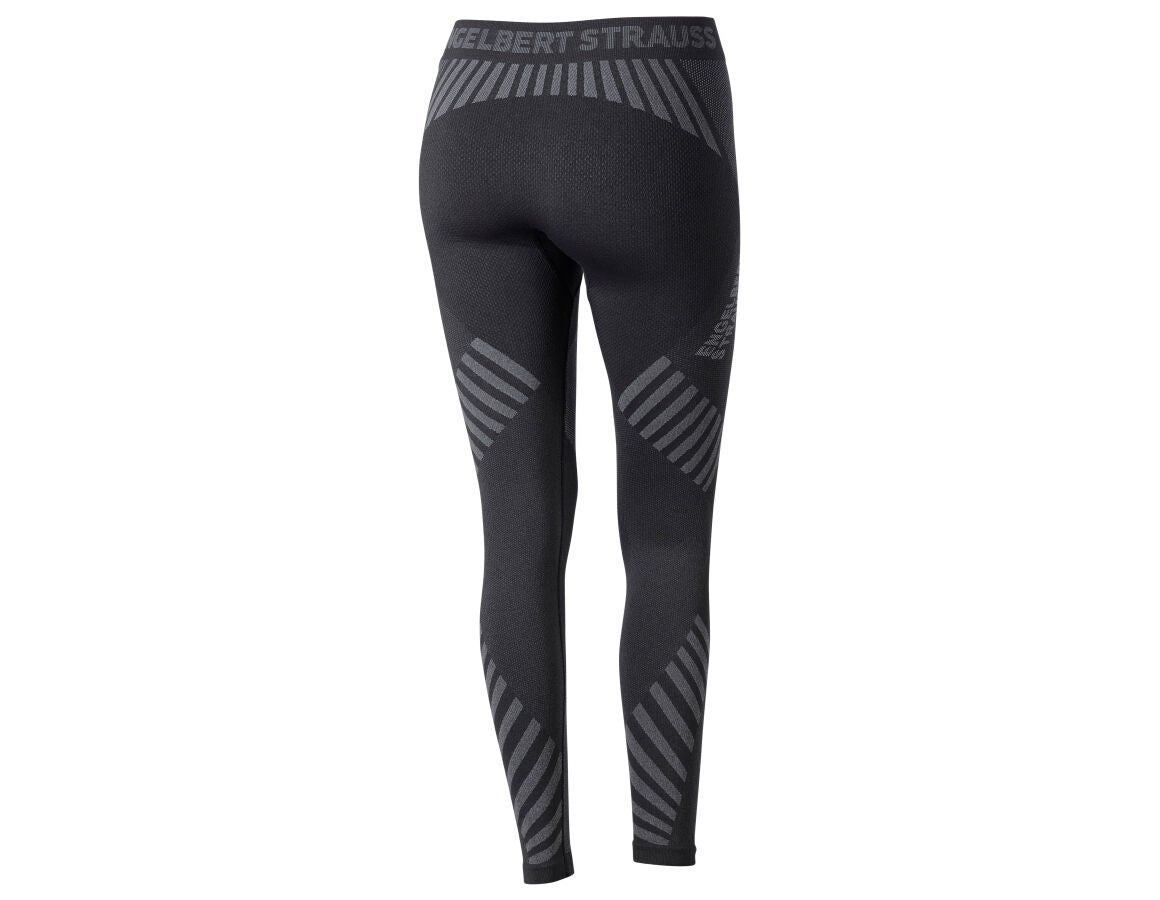 Secondary image Funct. long-pants e.s.trail seamless-warm, ladies' black/basaltgrey