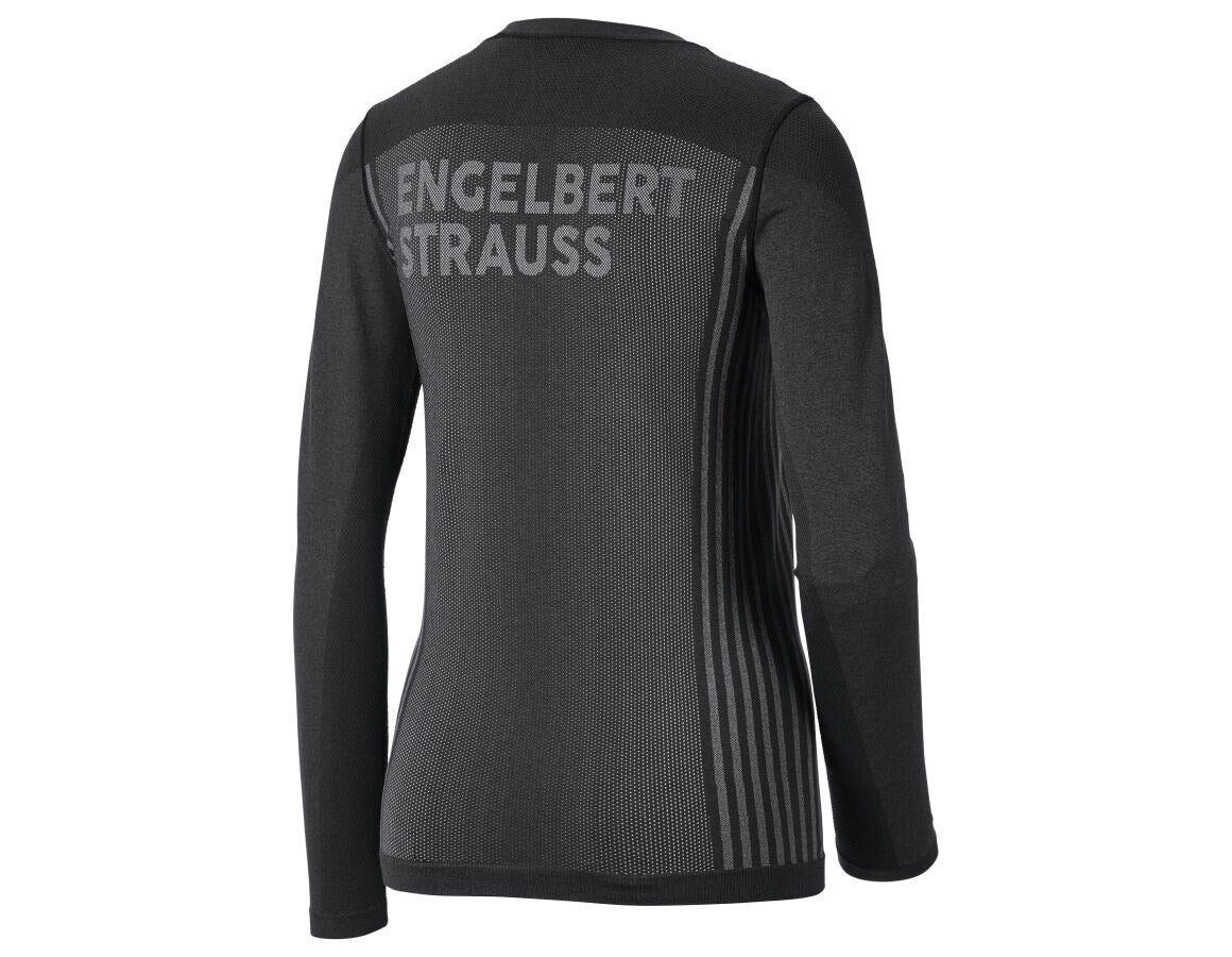 Secondary image Funct.-longsleeve e.s.trail seamless-warm, ladies' black/basaltgrey