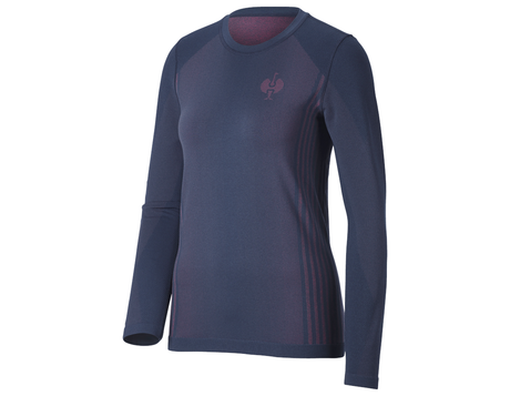Primary image Funct.-longsleeve e.s.trail seamless-warm, ladies' deepblue/tarapink