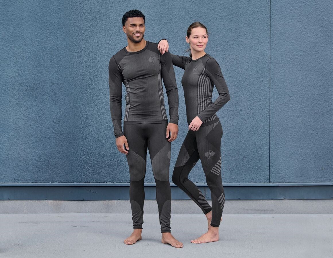 Additional image 2 Funct.-longsleeve e.s.trail seamless-warm, ladies' black/basaltgrey
