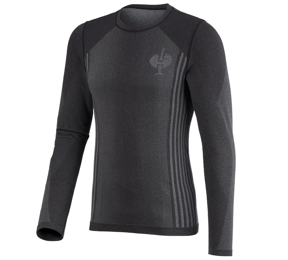 Primary image Functional-longsleeve e.s.trail seamless - warm black/basaltgrey