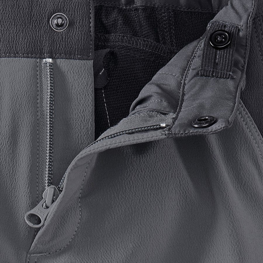 Detailed image Funct. cargo trousers e.s.dynashield, children's cement/graphite